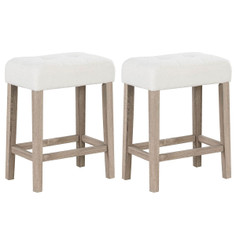 Counter Height Bar Stools with Rubber Wood Legs (2- or 4-Pack) product